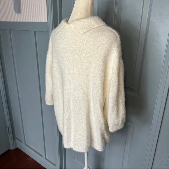 H&M White Fuzzy Sweater - Picture 6 of 9